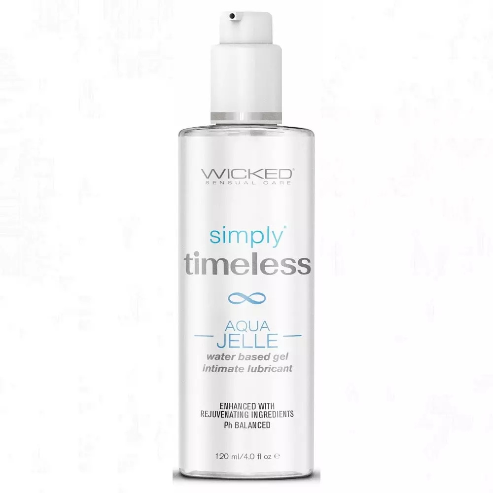 Wicked Simply Timeless Aqua Jelle Water Based Lubricant In 4 Oz
